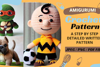 design a detailed, quality amigurumi crochet pattern from any given picture