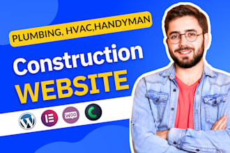 design or redesign hvac, plumbing, handyman and construction business website
