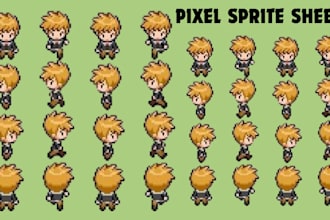 do pixel sprite sheet animated character rpg maker pixel art sprite animation