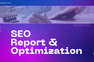 create an SEO audit report and action plan and do on page optimization
