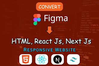 do figma to react js or next js responsive website web app