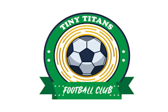 make a powerful and iconic football club logo for your team