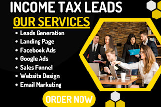 generate income tax leads  finance leads tax website leads generation tax leads