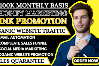 do dropshipping shopify marketing  esty ads stan store organic website traffic