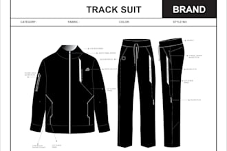 do fashion tech pack and flat sketches