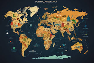 can do vector map illustration