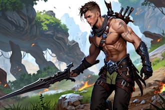 draw fantasy and concept art , monsters and characters