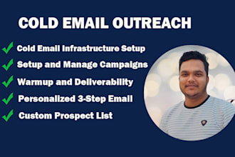 do cold email outreach, email deliverability and linkedin outreach