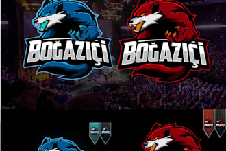 design mascot, cartoon or sports logo for club, team, t shirts, merch apparel