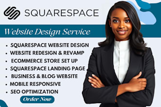 do modern squarespace website design or redesign, squarespace website
