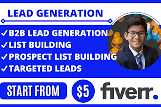 do b2b lead generation, contact list building for any industry