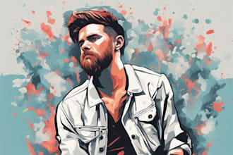 draw vector art portrait