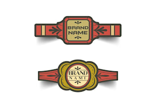 do cigar label, cigar logo, cigar band and cigar box design 24 hours