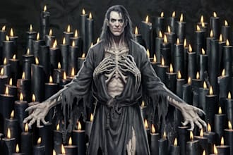 draw fantasy or horror character illustration