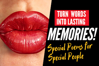 create touching birthday poems or anniversary poems to show how much you care