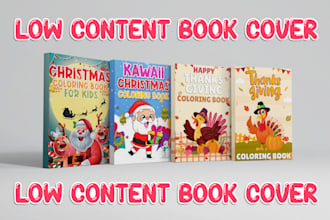 design christmas and thanksgiving coloring book cover and interior pages