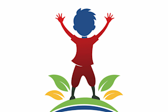 creative fun playful branding kid school logo