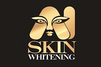 make professional skin whitening branding logo