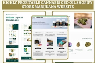 build cbd cannabis website weed store marijuana shopify cbd dropshipping website