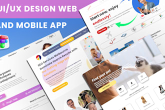 design a responsive website landing page and web UI in figma