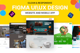 do figma website ui ux design, dashboard ui ux design, mobile app ui ux design