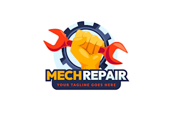 make strong and professional mechanical logo