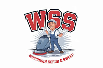 design awesome super floor cleaning machine logo