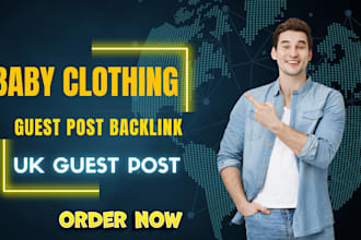 publish baby clothing shower article with high quality UK guest post backlink