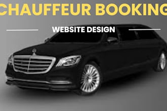 design limousine website,chauffeur,taxi booking website with online booking