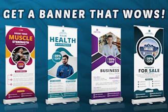 design retractable banners, corporate rollup banners, conference seminar banners
