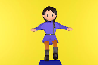 model and animate low poly characters