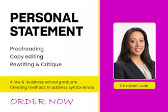 edit and review MBA statement of purpose resume cover letter