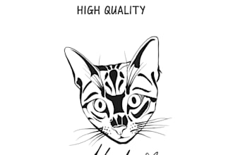 do unique animal line portrait for your lovely friend