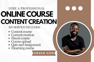 ghostwrite ebook online course content, lesson plan, content creation