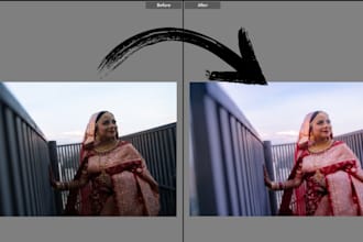 do edit and color correction wedding photos in lightroom