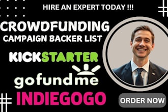 generate active backers list for indiegogo kickstarter, gofundme campaign