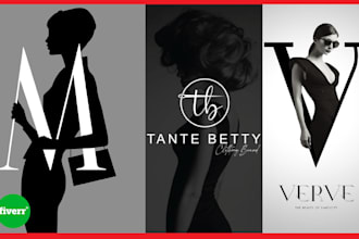 do design a luxury clothing fashion brand logo design in 12hr