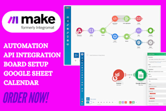 setup make com workflow automation, api integration automation, integromat