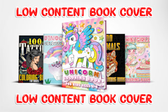 design children or adults coloring book cover and interior pages for kdp