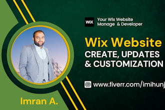 edit, update, manage, and customize your wix website