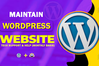 do maintenance or website manager for wordpress website help
