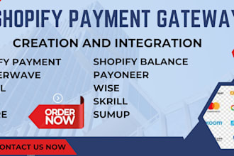 create and fix paypal, shopify payment, stripe for you online store