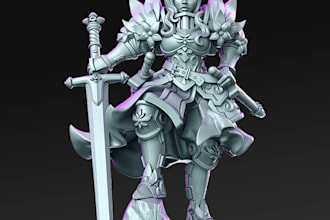 model custom mini characters for board game design, tabletop miniatures stl file