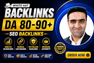 create da 90 backlinks white hat do follow link building for google top ranking