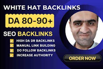 create da 90 backlinks white hat do follow link building for google top ranking