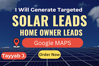 generate solar leads, home owner leads using google maps for solar marketing