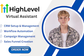 be gohighlevel agency virtual assistant, and do onboarding, ghl website, funnels