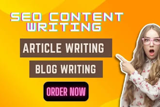 be your engaging seo content writer, article writer