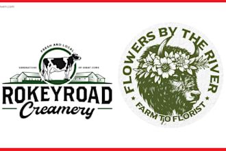 design a agriculture cow bull farm logo design in 12 hr