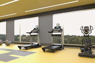 design 3d gym, 3d fitness centre, 3d sports centre and 3d renovation